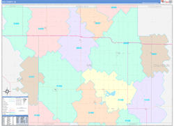 Sac County, IA Wall Map Color Cast Style 2024