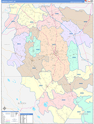 Sampson County, NC Wall Map Color Cast Style 2026