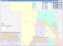 Sandoval County, NM Wall Map Color Cast Style 2024