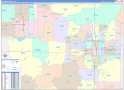 Sedgwick County, KS Wall Map Color Cast Style 2024