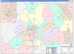 Shasta County, CA Wall Map Color Cast Style 2026