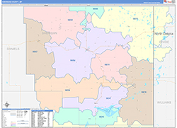 Sheridan County, MT Wall Map Color Cast Style 2026