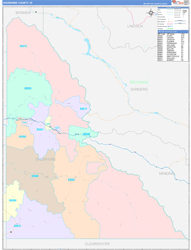 Shoshone ColorCast Wall Map