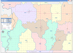 Sioux County, IA Wall Map Color Cast Style 2026
