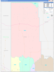 Sioux County, NE Wall Map Color Cast Style 2023