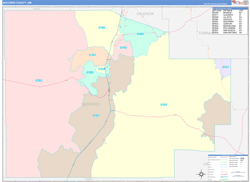 Socorro County, NM Wall Map Color Cast Style 2024