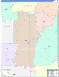 Stafford County, KS Wall Map Color Cast Style 2026