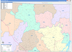 Stokes County, NC Wall Map Color Cast Style 2026
