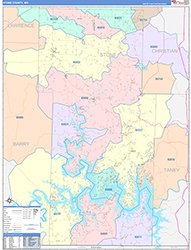 Stone County, MO Wall Map Color Cast Style 2026