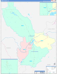 Summit County, CO Wall Map Color Cast Style 2024