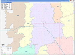 Thomas County, KS Wall Map Color Cast Style 2026