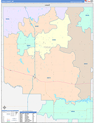 Toole County, MT Wall Map Color Cast Style 2026
