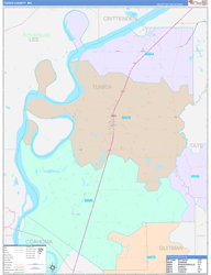 Tunica ColorCast Wall Map