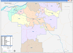 Umatilla County, OR Wall Map Color Cast Style 2026