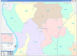Union County, IL Wall Map Color Cast Style 2024