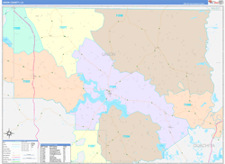 UnionParish (County), LA Wall Map Color Cast Style 2023