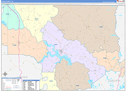 UnionParish (County), LA Wall Map Color Cast Style 2026