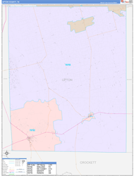 Upton County, TX Wall Map Color Cast Style 2024