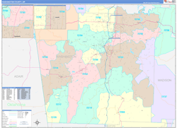 Washington County, AR Wall Map Color Cast Style 2024