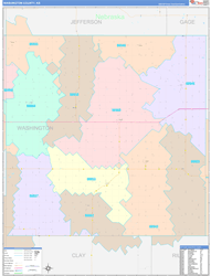 Washington Color Cast<br>Wall Map