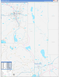 Washoe County, NV Wall Map Color Cast Style 2024
