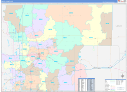 Weld County, CO Wall Map Color Cast Style 2024