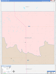 Wheeler County, NE Wall Map Color Cast Style 2026