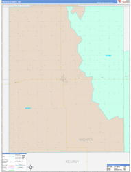 Wichita County, KS Wall Map Color Cast Style 2024