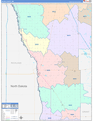 Wilkin County, MN Wall Map Color Cast Style 2026