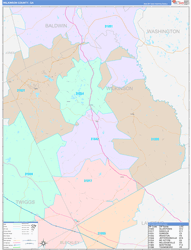 Wilkinson County, GA Wall Map Color Cast Style 2024