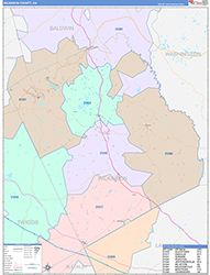 Wilkinson County, GA Wall Map Color Cast Style 2026