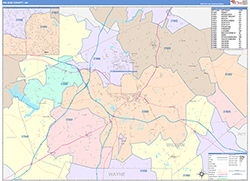 Wilson County, NC Wall Map Color Cast Style 2026