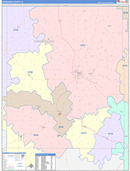 Winneshiek County, IA Wall Map Color Cast Style 2026