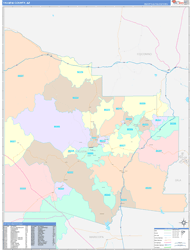 Yavapai County, AZ Wall Map Color Cast Style 2024
