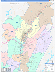 Altoona Metro Area Wall Map Color Cast Style 2026