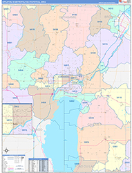 Appleton Metro Area Wall Map Color Cast Style 2026