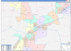 Billings Metro Area Wall Map Color Cast Style 2026