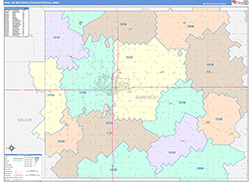 Enid Metro Area Wall Map Color Cast Style 2026