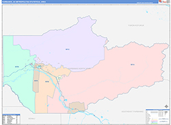 Fairbanks Metro Area Wall Map Color Cast Style 2026