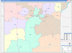 Farmington Metro Area Wall Map Color Cast Style 2026