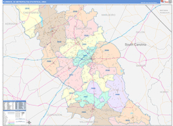 Florence Metro Area Wall Map Color Cast Style 2026