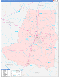 Goldsboro ColorCast Wall Map