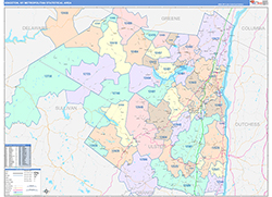 Kingston Metro Area Wall Map Color Cast Style 2026