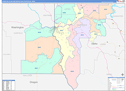 Lewiston Metro Area Wall Map Color Cast Style 2026