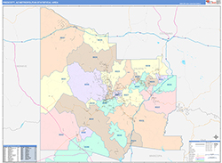 Prescott Metro Area Wall Map Color Cast Style 2026