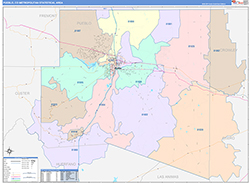 Pueblo Metro Area Wall Map Color Cast Style 2026