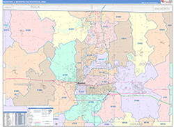 Rockford Metro Area Wall Map Color Cast Style 2026