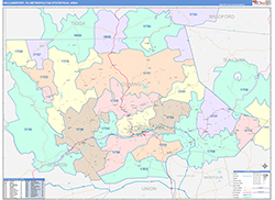 Williamsport Metro Area Wall Map Color Cast Style 2026