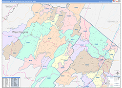 Winchester Metro Area Wall Map Color Cast Style 2026