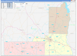 Dothan Metro Area Wall Map Color Cast Style 2024